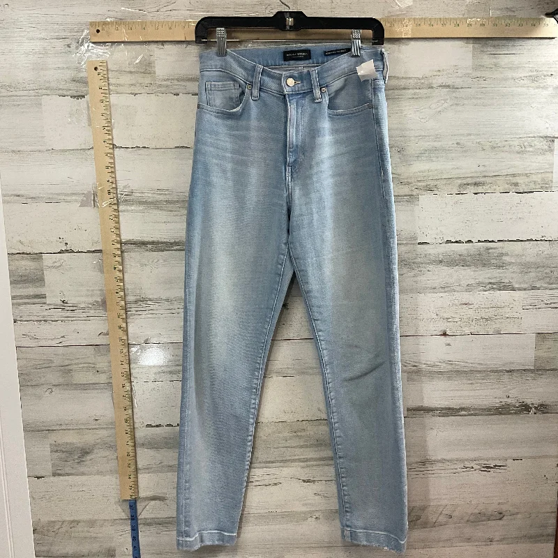 Jeans Straight By Banana Republic In Blue Denim, Size: 4