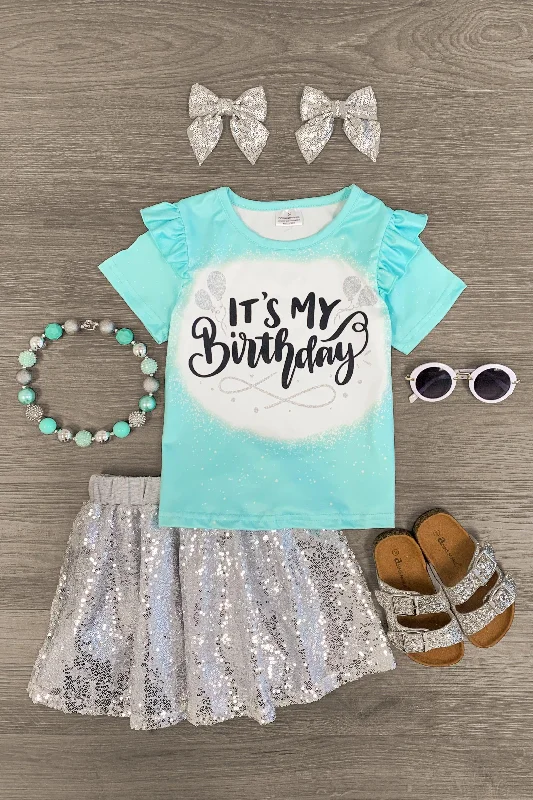 "It's My Birthday" Sequin Skirt Set