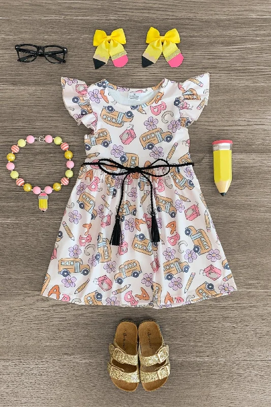 Pastel ABC School Bus Dress