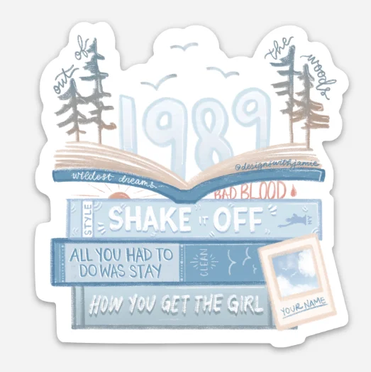 Taylor Swift 1989 Era Bookish Sticker