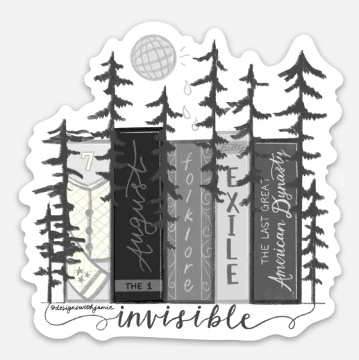 Taylor Swift Folklore Era Bookish Sticker