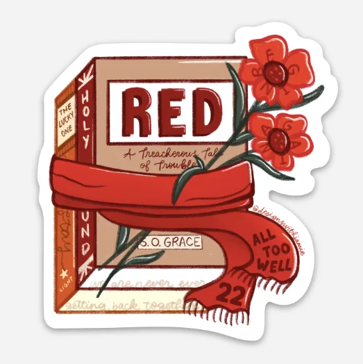 Taylor Swift Red Era Bookish Sticker