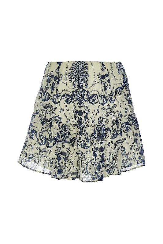 DEVOTION TWINS THEODORA SHORT SKIRT  - BLUE