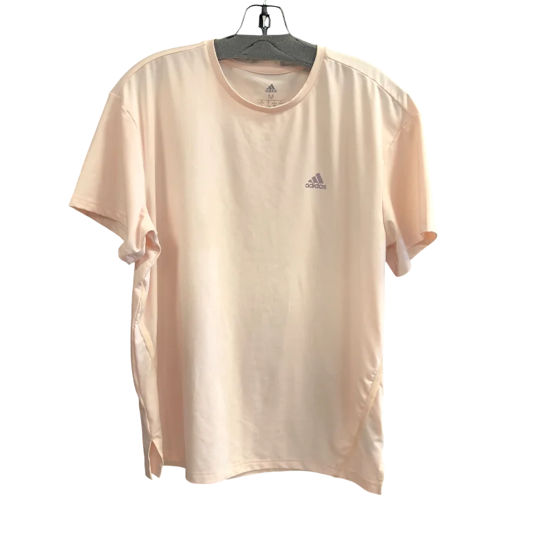 Top Short Sleeve By Adidas In Pink, Size: M