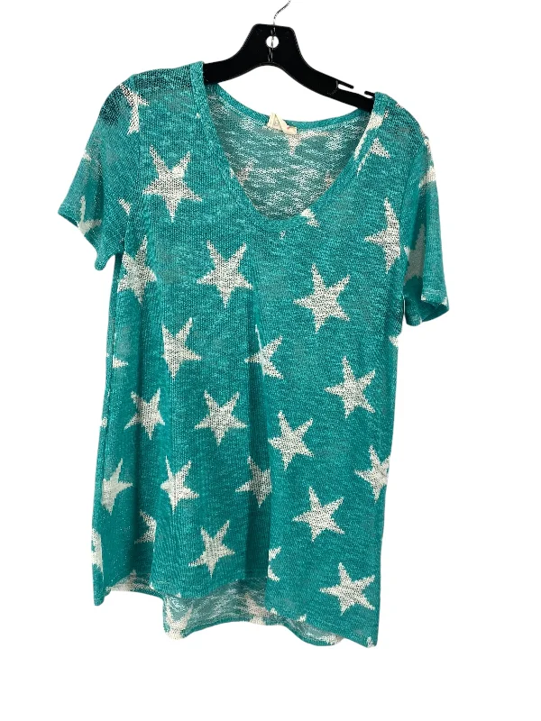 Top Short Sleeve By Bibi In Teal, Size: M