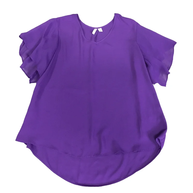 Top Short Sleeve By Cato In Purple, Size: Xs