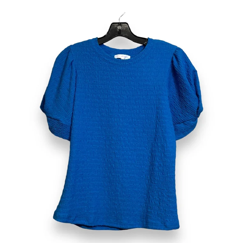 Top Short Sleeve By Ces Femme In Blue, Size: M