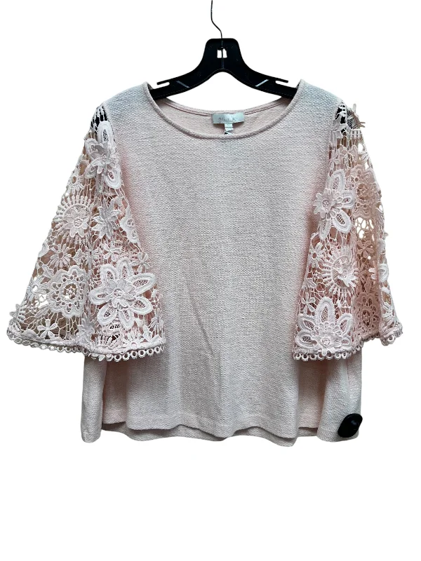 Top Short Sleeve By Eri + Ali In Pink, Size: M