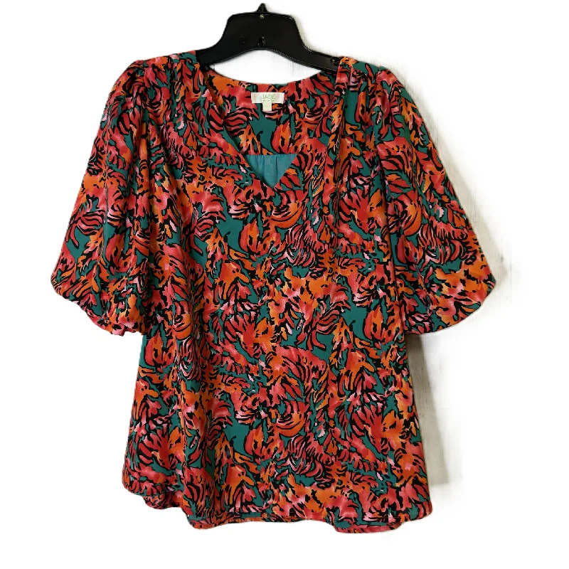 Top Short Sleeve By Jade In Multi-colored, Size: L