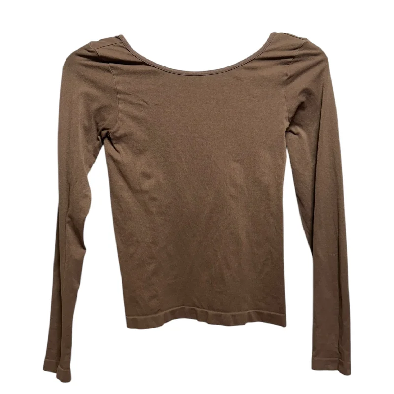 Low-Back Seamless Long Sleeve By Free People In Brown, Size: M