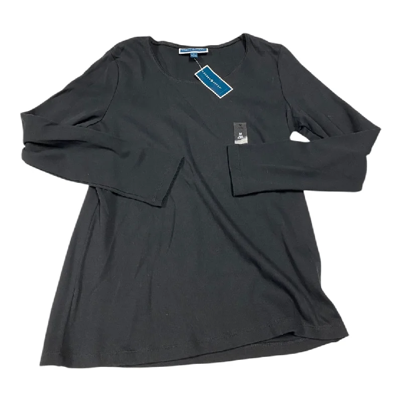 Top Long Sleeve Basic By Karen Scott In Black, Size: S