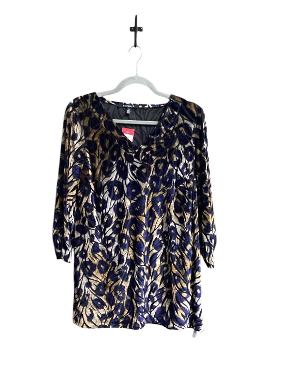 Top Long Sleeve By Clothes Mentor In Animal Print, Size: L