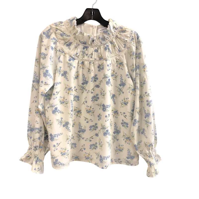 Top Long Sleeve By Cmc In Floral Print, Size: M