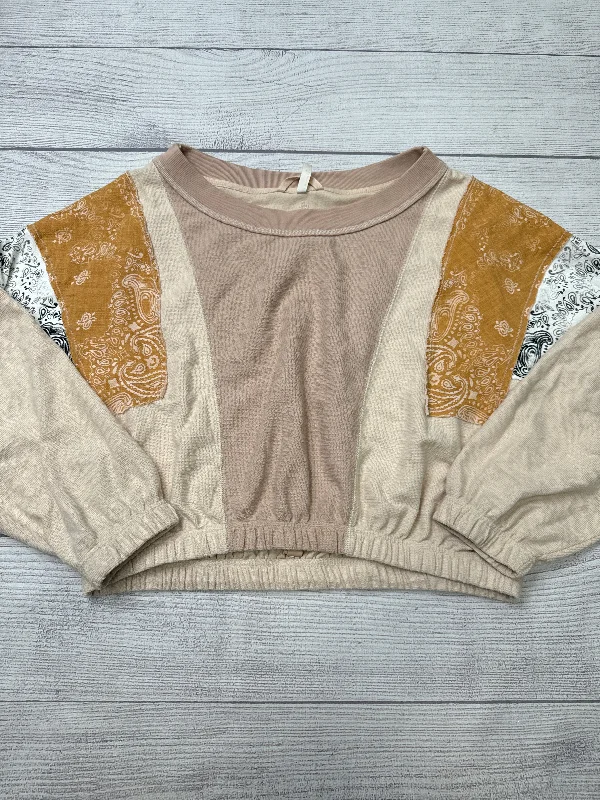 Top Long Sleeve By Free People In Brown, Size: M