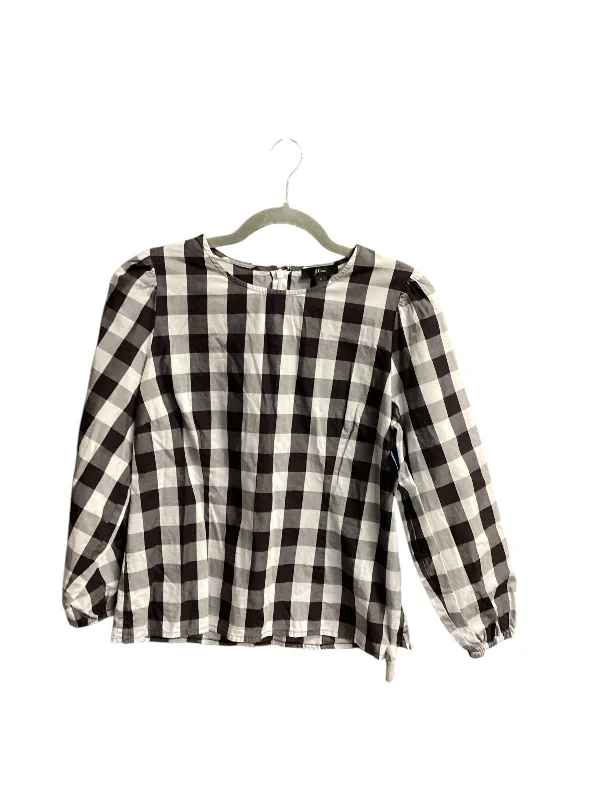 Top Long Sleeve By J. Crew In Black & White, Size: 6