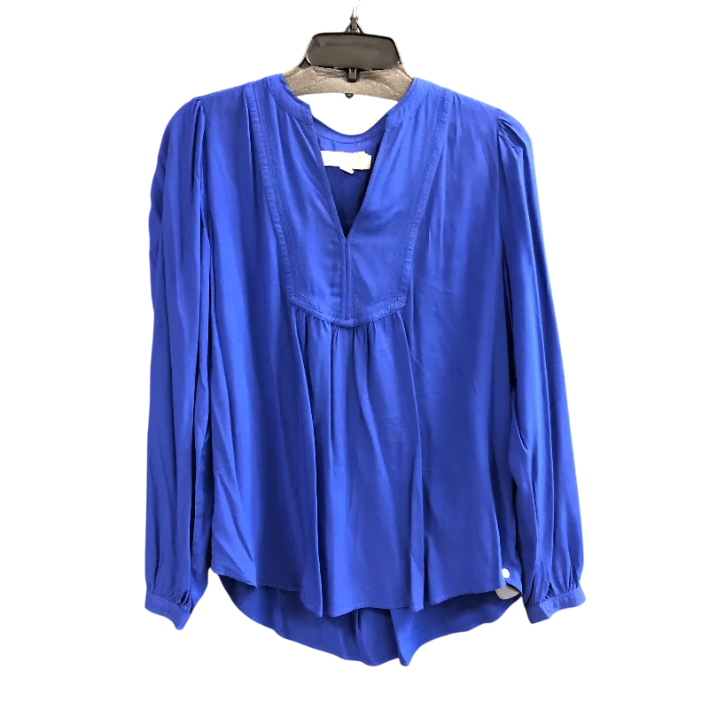 Top Long Sleeve By Loft In Blue, Size: M