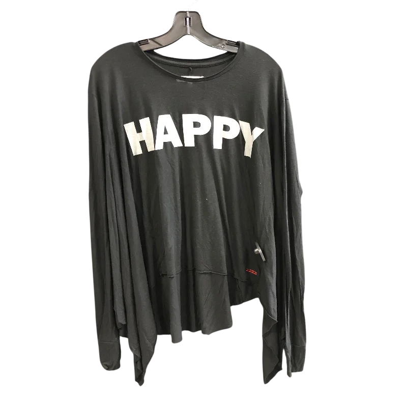 Top Long Sleeve By Peace Love World In Beige, Size: M