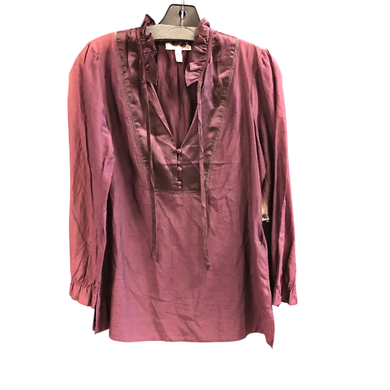 Top Long Sleeve Designer By Joie In Purple, Size: M