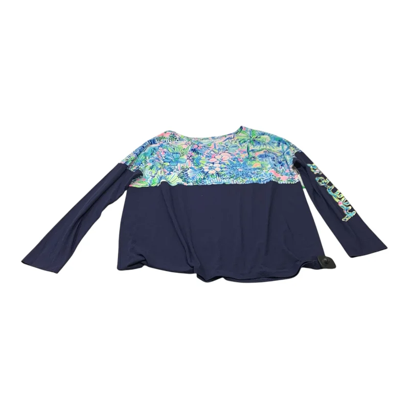 Top Long Sleeve Designer By Lilly Pulitzer In Navy, Size: Xl