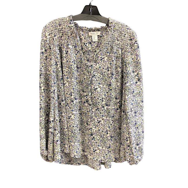 Top Long Sleeve Designer By Rachel Zoe In Floral Print, Size: L