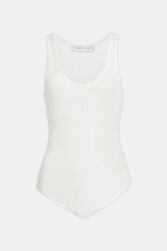 Sonora Tank Bodysuit in White